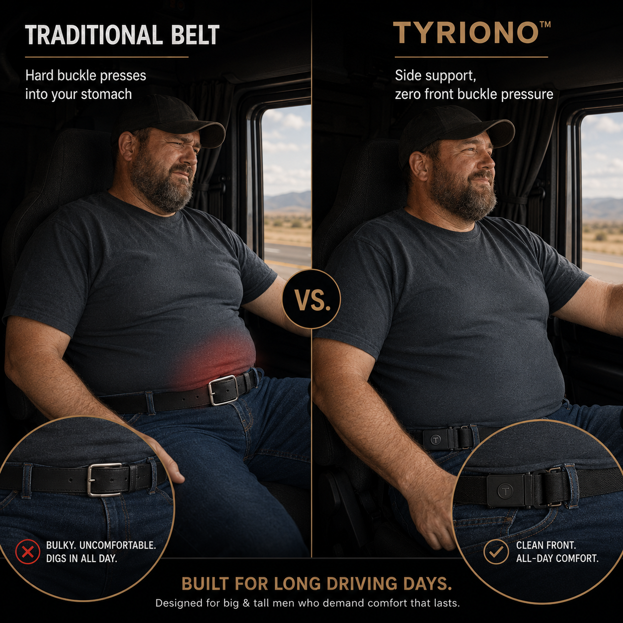 TYRIONO™ Buckle-Free Belt for Long Driving Days