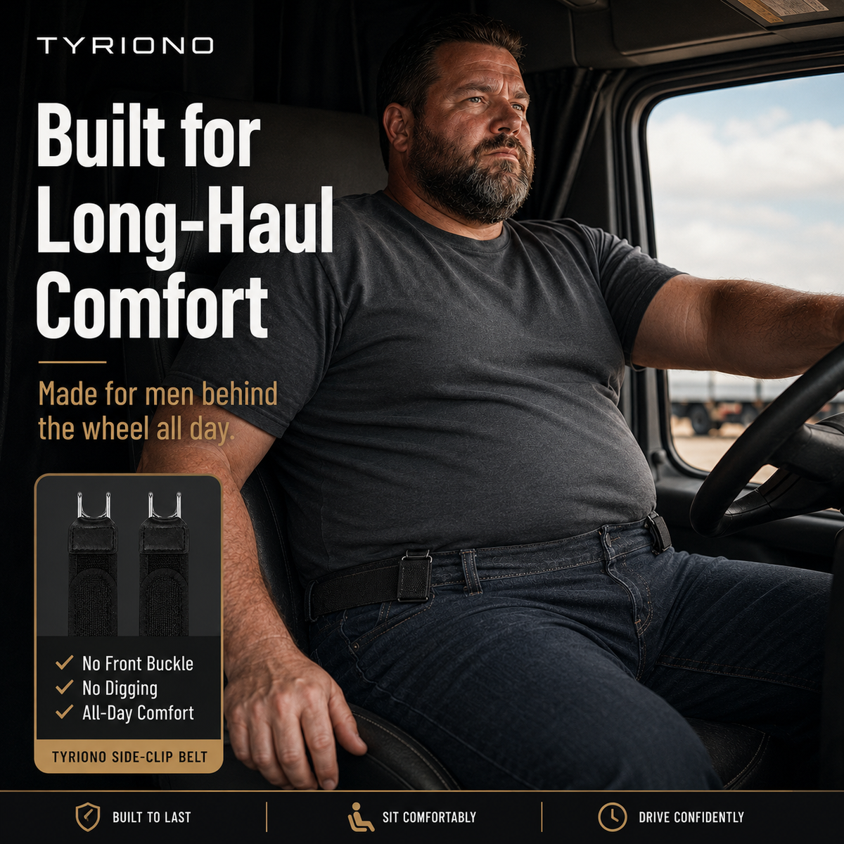 TYRIONO™ Buckle-Free Belt for Long Driving Days
